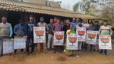 বিনপুর ২: আসন্ন বিধানসভা নির্বাচনের প্রস্তুতি,নারায়নপুরে দেওয়াল লিখন, জনসংযোগ সহ একাধিক কর্মসূচি পালন বিজেপির