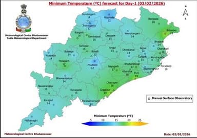 ମାଲକାନଗିରି: ଗତ 24 ଘଣ୍ଟାରେ ମାଲକାନଗିରିର ତାପମାତ୍ରା 14 ଡିଗ୍ରୀ ସେଲସିୟ ରେକର୍ଡ ରହିବା ସହ ରାତ୍ରୀ ତାପମାତ୍ର ବଢ଼ିପାରେ