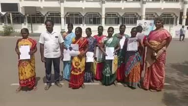 திருவண்ணாமலை: இராயண்டபுரம் கிராமத்தில் வெள்ளத்தால் பாதிக்கப்பட்ட வீடுகளுக்கு மாற்றிய இடம் வழங்கக்கோரி கலெக்டர் அலுவலகத்தில் மனு