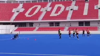 ରାଉରକେଲା ମ୍ୟୁନିସିପାଲଟି: ପ୍ରୋ ଲିଗ୍ ହକି ପ୍ରତିଯୋଗିତା ପାଇଁ ବିର୍ସା ମୁଣ୍ଡା ଷ୍ଟାଡିୟମରେ ଅଭ୍ଯାସ କଲା ଆର୍ଜେଣ୍ଟିନା ଟିମ୍