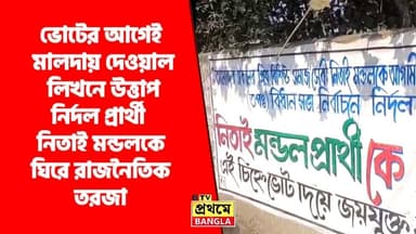 ভোটের আগেই মালদায় দেওয়াল লিখনে উত্তাপ, নির্দল প্রার্থী নিতাই মন্ডলকে ঘিরে রাজনৈতিক তরজা