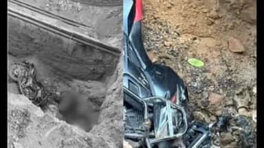 अलीपुर: जनकपुरी में गड्ढे में बाइक समेत गिरा युवक, पुलिस जांच में लापरवाही आई सामने