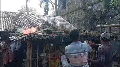 শান্তিপুর: গোয়াল ঘরে আগুন, অল্পের জন্য রক্ষা পেলো বাড়ী, গবাদী পশু, ঘটনায় চাঞ্চল্য শান্তিপুর স্টিমার ঘাট এলাকায়