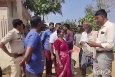 ಹುಣಸೂರು: ಗ್ರಾಮಠಾಣಾ ಜಾಗ ಅಳತೆ ಮಾಡಲು ಬಂದ ಅಧಿಕಾರಿಗಳಿಗೆ ಧಮ್ಕಿ: ಪೊಲೀಸರ ಸಮ್ಮುಖದಲ್ಲಿ ಅವಾಜ್