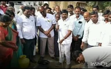 అచ్చంపేట: పల్కపల్లిలో మహిళా సమైక్య భవన నిర్మాణానికి భూమి పూజ చేసిన అచ్చంపేట ఎమ్మెల్యే వంశీకృష్ణ