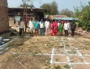 ఎల్లారెడ్డి: ఎల్లారెడ్డి ఎమ్మెల్యే మదన్మోహన్ ఆదేశాల మేరకు సాతెల్లిలో ఇందిరమ్మ ఇళ్లకు స్థలాల మార్కింగ్ చేపట్టిన సర్పంచ్ రాధా