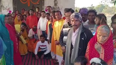 टाटीझरिया: बेडम में तीन महीने में बनकर तैयार हुआ मां मनसा का मंदिर, गाजे-बाजे के साथ निकाली गई शोभायात्रा