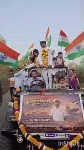 કેશોદ: 15 વર્ષ ઇન્ડિયન નેવી માં દેશ સેવા બાદ ભૌતિક ખાનપરા નું કાલવાણી ગામે ભવ્ય સ્વાગત અને સન્માન કરવામાં આવ્યું