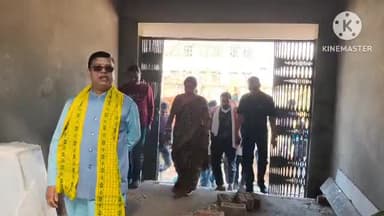 তেলিয়ামুড়া: তেলিয়ামুড়ার নবনির্মিত ইনডোর স্টেডিয়ামের কাজ পরিদর্শন করে ক্রীড়া মন্ত্রীসহ বিধায়িকা