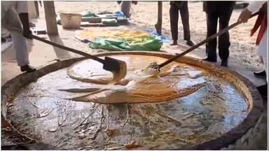 जगाधरी: आराईवाला के पास काफिला रुकवाकर केंद्रीय मंत्री मनोहर लाल खट्टर ने चखा गुड़ का स्वाद