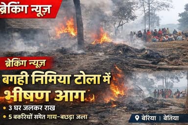 भीषण आग से तीन घर जलकर राख, 5 बकरियों समेत गाय-बछड़े की मौ___त
#BagahiNews #NimiyaTola
#Bairiya #WestChamparan #Bettiah...