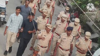 నిజామాబాద్ సౌత్: నగరంలో ఫ్లాగ్ మార్చ్ నిర్వహించిన పోలీసులు