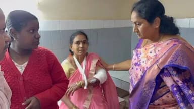 రోడ్డు ప్రమాదంలో గాయపడ్డ క్షతగాత్రులను పరామర్శించిన మంత్రి సవిత
