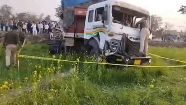 पीपराकोठी: हरपुर के पास एनएच किनारे खड़ी ट्रैक्टर में ट्रक की ठोकर से ट्रैक्टर चालक घायल हुआ