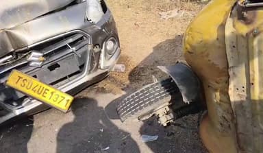 నర్సాపూర్: కిష్టాపూర్ :గ్రామ శివారులో హైవే రోడ్డు పై రోడ్డు ప్రమాదం