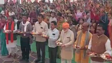 चांद: बाड़ीवाड़ा में श्री राम कथा का आयोजन जारी, महा आरती में उमड़ी भक्तों की भीड़