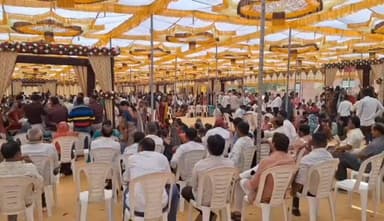 ખેડબ્રહ્મા: હાઈવે રોડ પરની આરડેકતા કોલેજ ખાતે સાડી સત્તાવીસ આંજણા સમાજનો બીજો સમૂહ લગ્નોત્સવ યોજાયો