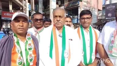 મોડાસા: ચાર રસ્તા ખાતે 19 વર્લ્ડકપ વિજેતા ક્રિકેટર ખિલન પટેલનું પૂર્વ MLA જશુભાઈ પટેલ સહીત કોંગ્રેસ આગેવાનોએ સ્વાગત કર્યું