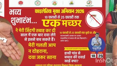 बतौली: सरगुजा जिले में फाइलेरिया मुक्ति अभियान के अंतर्गत सामूहिक दवा कार्यक्रम का शुभारंभ 10 फरवरी से होगा