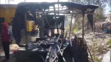 इस्लामनगर अलीगंज: झप्पू मोड़ पर सब्जी दुकान को विस्फोट से उड़ाया गया, आक्रोशित दुकानदारों ने किया सड़क जाम