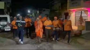 बड़वाह: बड़वाह में 108 कुण्डीय श्री लक्ष्मीनारायण महायज्ञ व श्री शिव महापुराण कथा के लिए निकली प्रभातफेरी