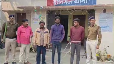 हसनगंज: देवनाथपुर थेगुवा दुर्गा मंदिर के पास शराब पीकर हंगामा करने के आरोप में 3 पियक्कड़ गिरफ्तार