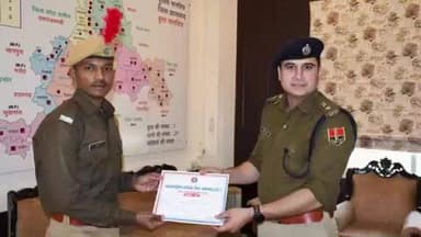 सुनेल: सुनेल थाने के अंकित को मिला सर्वश्रेष्ठ कांस्टेबल का सम्मान