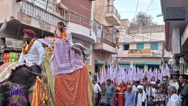 बीदासर: बीदासर में ब्रह्मलीन संत मेला दास महाराज की चरण पादुकाओं का किया सामूहिक पूजन