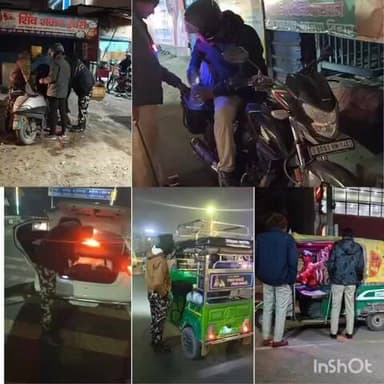 घोसवरी: घोसवरी पुलिस ने थाना क्षेत्र के चौराहों पर चलाया सघन वाहन जांच अभियान