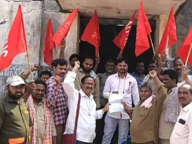 ఈ నెల 12న జరిగే దేశవ్యాప్త సార్వత్రిక సమ్మెను జయప్రదం చేయాలని కోరుతూ పెదకూరపాడులో AITUC ఆధ్వర్యంలో భారీ బైక్ ర్యాలీ