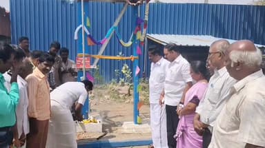 புதுக்கோட்டை: புவனேஸ்வரி அம்மன் ஆலயம் உள்ளிட்ட 3 இடங்களில் புதிதாக அமைக்கப்பட்ட ட்ரான்ஸ்பார்மர்களை இயக்கத்தை துவக்கி வைத்த MLA த முத்துராஜா