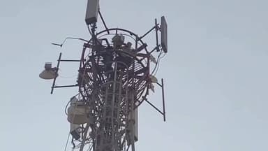 కోదాడ: యూరియా కోసం సెల్ టవర్ ఎక్కిన రైతు.. నెల రోజులుగా ఒక బస్తా యూరియా దొరకలేదని రైతు ఆవేదన