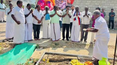 நல்லம்பள்ளி: மிட்டாரெட்டிஅள்ளி ஊராட்சியில் 30.000 லிட்டர் உயர் மட்ட குடிநீர் தொட்டி கட்ட எம்பி மணி பூமிபூஜை,