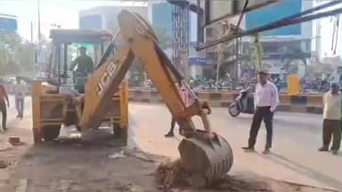 ભાવનગર: મુખ્યમંત્રીના આગમનને લઈને રૂટમાં આવતા દબાણો દૂર કરવામાં આવ્યા