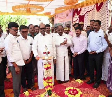 ஜமுனாமரத்தூர்: ஜமுனாமுத்தூர் முதல் அமிர்தி வரை ஒருவழிச்சாலை இரு வழி சாலையாக அமைக்கும் பணியை அமைச்சர் வேலு துவங்கி வைத்தார்