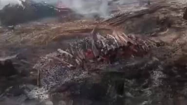 ಬೇಲೂರು: ಹಗರೆ ಕಾವಲು ಪ್ರದೇಶದಲ್ಲಿ ಮರ ಕಟಾವು ವೇಳೆ ಅಗ್ನಿ ಅನಾಹುತ; ಕಾರ್ಮಿಕರ ಟೆಂಟ್, ಮರಗಳು ಭಸ್ಮ!