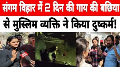 दक्षिणी दिल्ली: #sangamvihar में 2 दिन की गाय की बछिया से मुस्लिम व्यक्ति ने किया दु_,,ष्कर्म