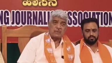 ಹಾಸನ: ಮುಂದಿನ ಹಾಸನ ವಿಧಾನಸಭೆಯ ಬಿಜೆಪಿ ಅಭ್ಯರ್ಥಿ ಪ್ರೀತಂ ಜೆ ಗೌಡ -ನಗರದಲ್ಲಿ ಬಿಜೆಪಿ ರೈತ ಮೋರ್ಚಾ ಅಧ್ಯಕ್ಷ ನಾರಾಯಣಗೌಡ