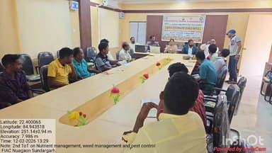 ବୀରମିତ୍ରପୁର: ନୂଆଗାଁ ବ୍ଲକ କୃଷି କେନ୍ଦ୍ର ପରିସରରେ ବ୍ଲକ କୃଷି କାର୍ଯ୍ୟାଳୟ ସଭାଗୃହରେ ପ୍ରଶିକ୍ଷଣ କାର୍ଯ୍ୟକ୍ରମ ଅନୁଷ୍ଠିତ