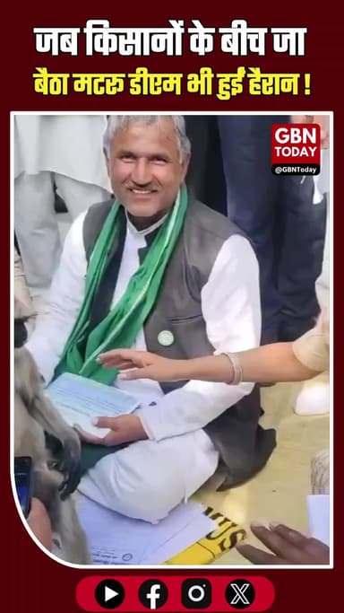 DM के ज्ञापन कार्यक्रम में 'मटरू' लंगूर ने बढ़ाई धरने की रौनक
#Baghpat #Matru #FarmersProtest #ViralNews