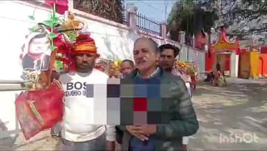संभल: सदर कोतवाली क्षेत्र में हरिद्वार से कांवड़ लेकर आए श्रद्धालु, कांवड़ पर दिखी सियासी आस्था
