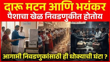 दारू मटन आणि भयंकर पैशाचा खेळ निवडणुकीत होतोय, आगामी निवडणुकांसाठी ही धोक्याची घंटा...?