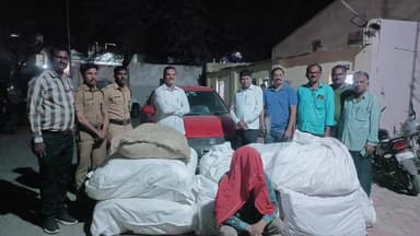 बदनापूर: जालना बदनापूर मार्गावर मोठ्या पुलावर पोलिसांनी पकडला स्विफ्ट कार मध्ये लाखोंचा गुटखा, आरोपी ताब्यात