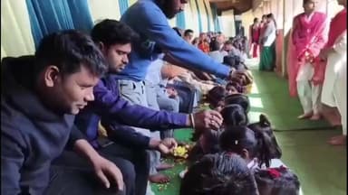 रोहतास: चंदपुरा के जीवन उत्सव पब्लिक स्कूल में मातृ-पितृ पूजन दिवस मनाया गया