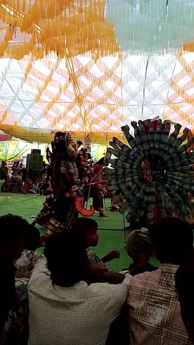 गर्रापर में एक अति सुंदर झाकी की प्रस्तुति