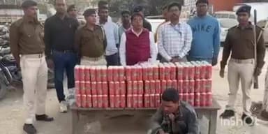 दनियावां: मद्यनिषेध टीम और दनियावां पुलिस ने होंडा सिटी कार से ₹50,000 का कैन बियर किया बरामद