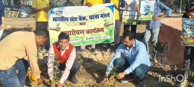 बाराहाट: पीएम श्री जवाहर नवोदय विद्यालय में एसबीआई पटना की टीम ने किया वृक्षारोपण