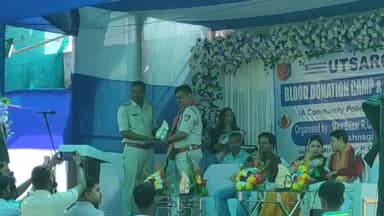 কালীগঞ্জ: কালীগঞ্জের মীরা ফাঁড়ির উদ্যোগে রক্তদান শিবির উপস্থিত পুলিশের উচ্চপদস্থ আধিকারিকরা, BDO ও MLA