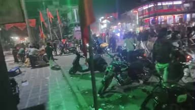 mohania bajar mee police ka accetion