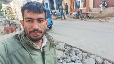 ग्राम पंचायत भेडोला मे कुम्हारों गली नली का रैंप टूटा की घटिया सामग्री निर्माण किया गया था